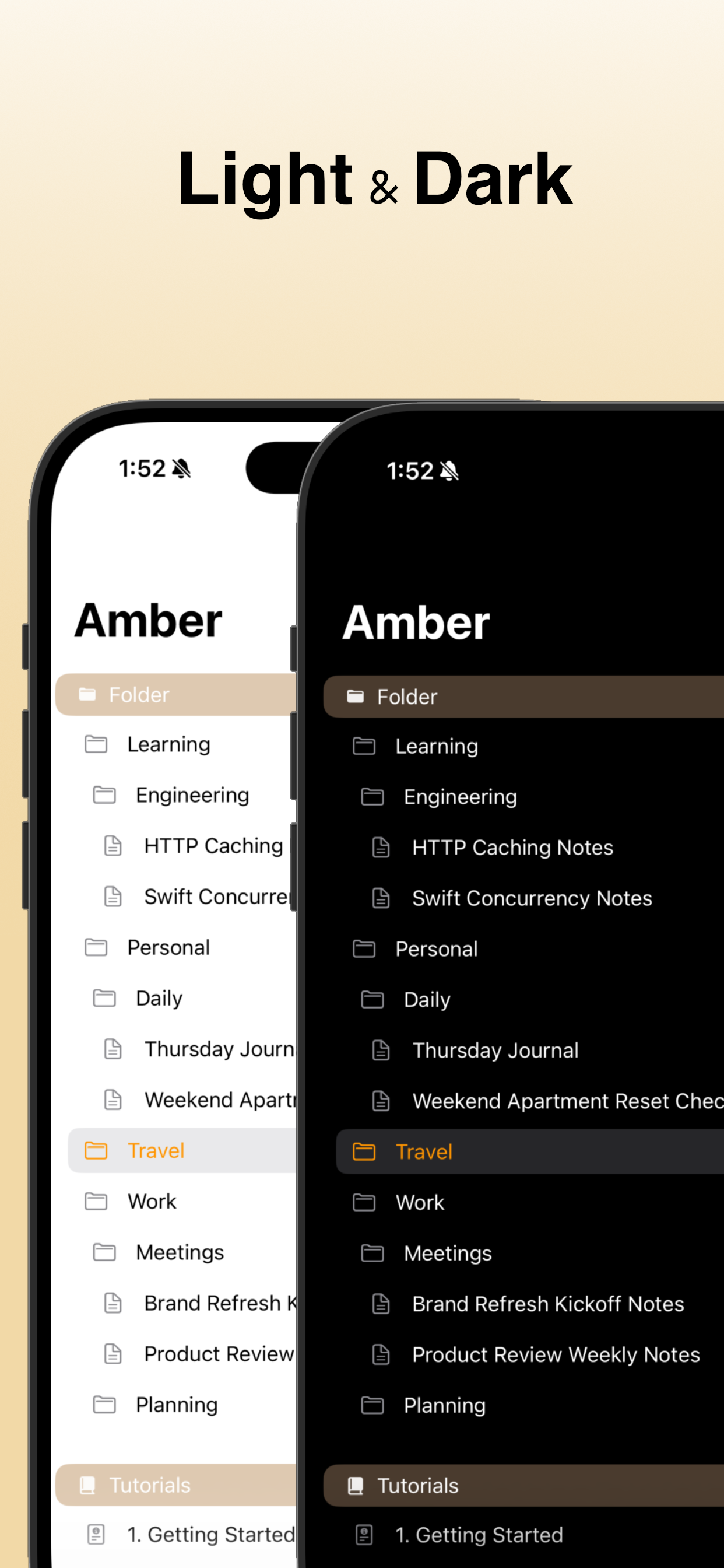 amber iPhone screenshot