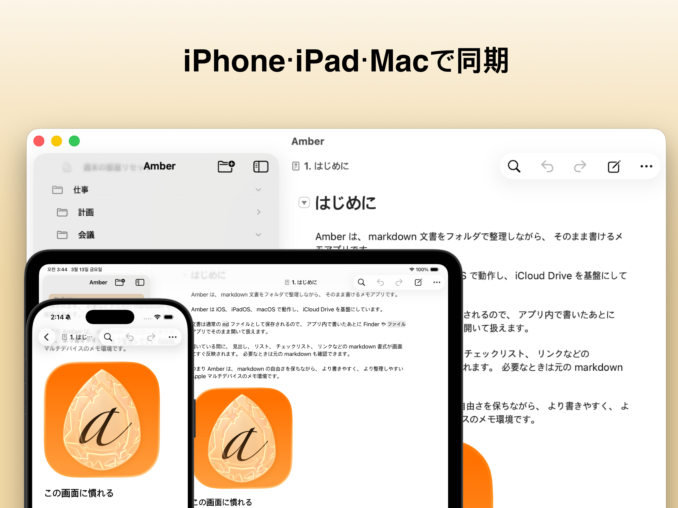 amber iPad スクリーンショット
