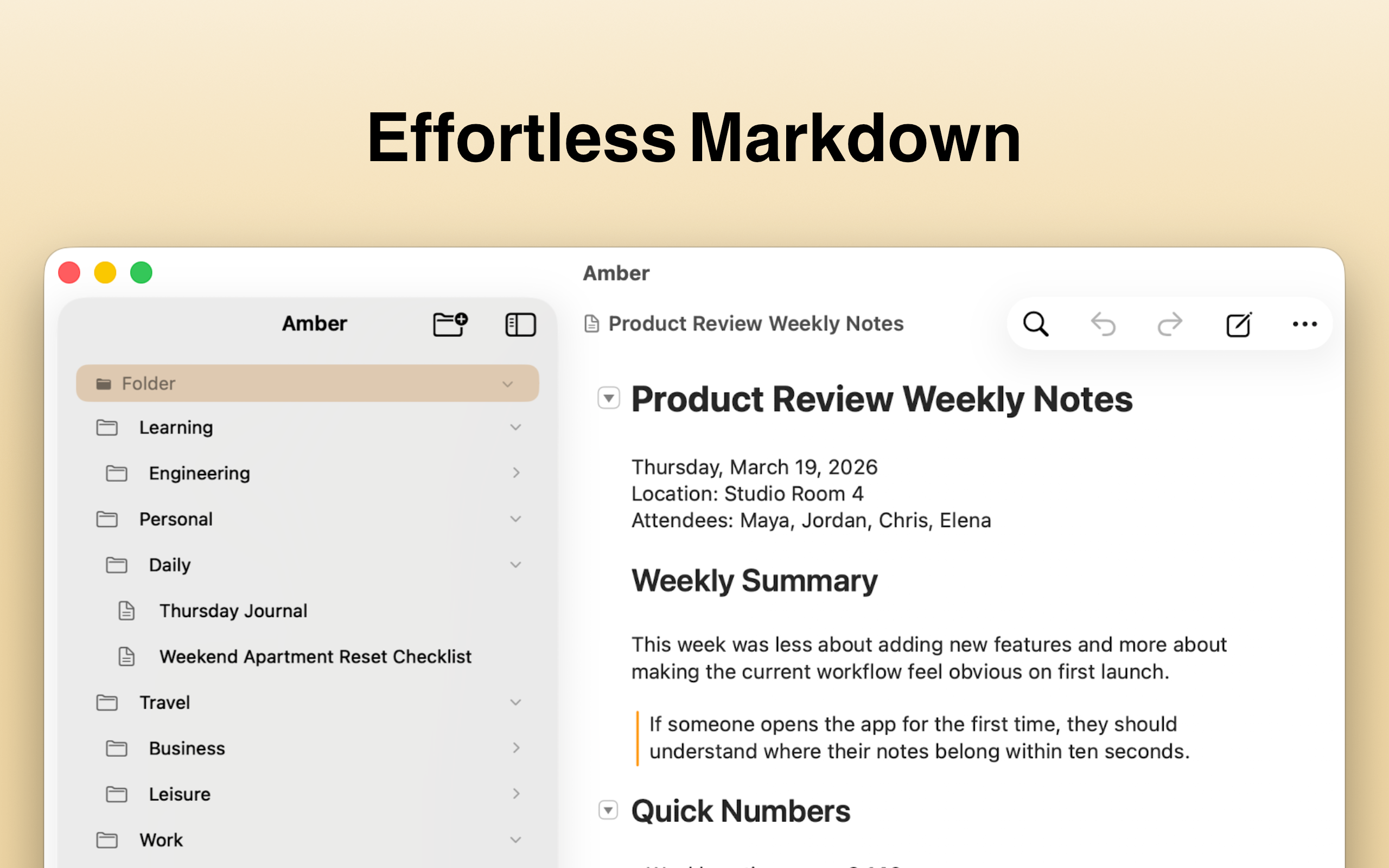 amber for Mac screenshot